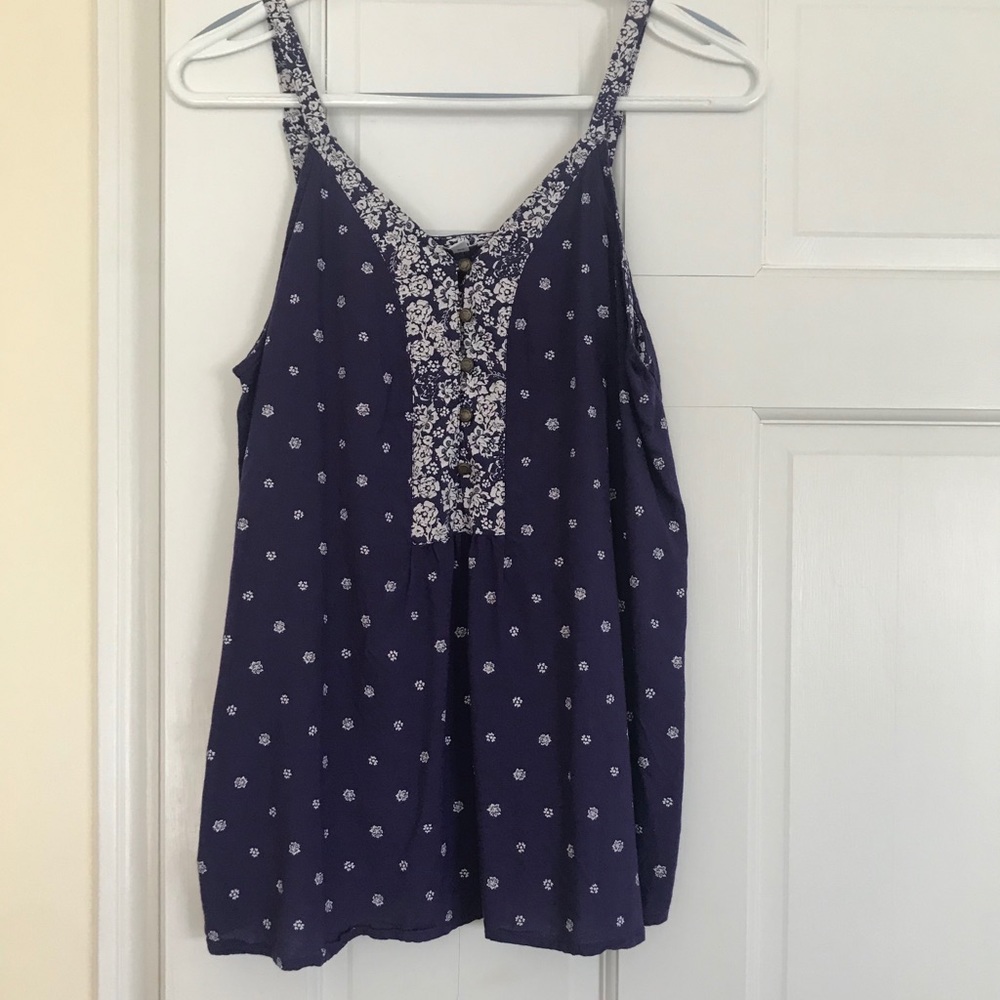 Purple rayon top- sleeveless